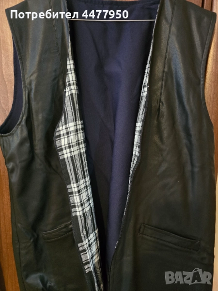 Дамски кожен елек, снимка 1