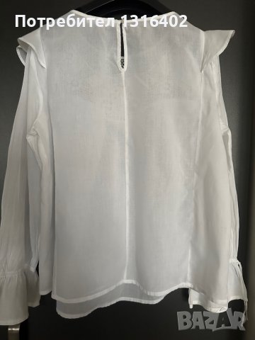 Памучна блузка с бродерия Mango,размер М, снимка 3 - Ризи - 39054572