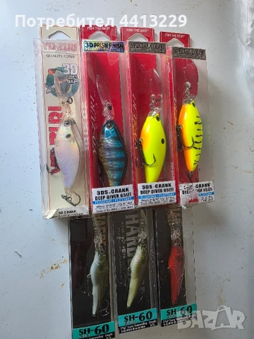 воблери, юзури 3Д кранк, салмо хорнет 