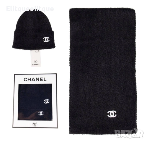 зимен шал и шапка calvin klein chanel , снимка 6 - Шапки - 52415870