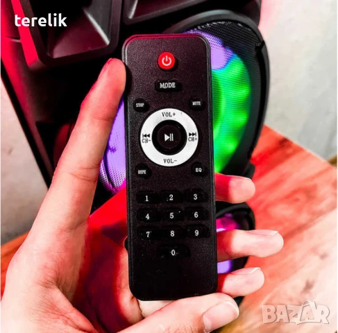 №1 Нова ZQS 8210 2х8 120W 6500mah 2 микрофона ПРЕНОСИМА КАРАОКЕ КОЛОНА, снимка 17 - Аудиосистеми - 53165227