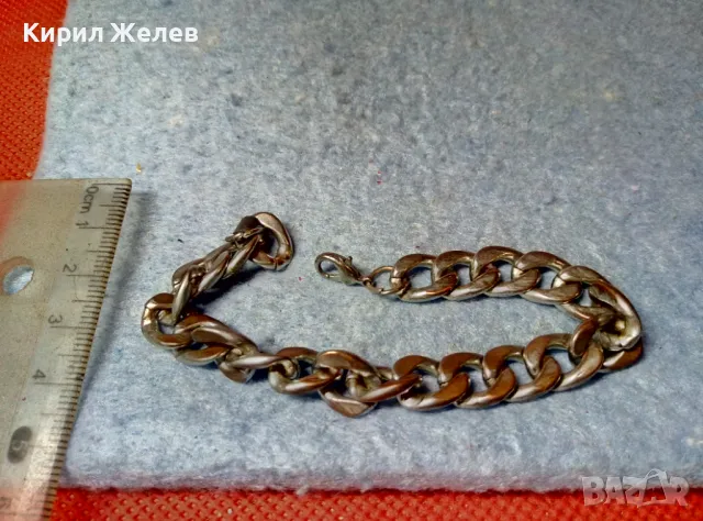 СТАРА ВИНТИДЖ АРТ ПЛЕТКА ГРИВНА от НИКЕЛИРАНА БЛАГОРОДНА СТОМАНА 47390, снимка 5 - Гривни - 47336490