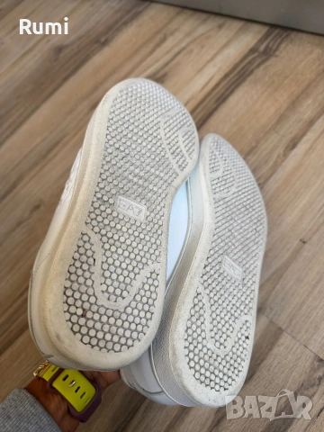 Мъжки оригинални кожени бели кецове EA7 ! 44 н, снимка 8 - Ежедневни обувки - 52188287