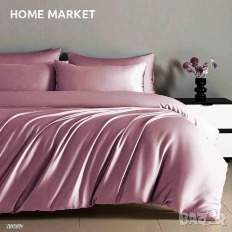 Луксозен комплект от висококачествен памучен сатен Комплектът е от 4 части и съдържа: 1 бр. долен ча, снимка 9 - Спално бельо - 52365459