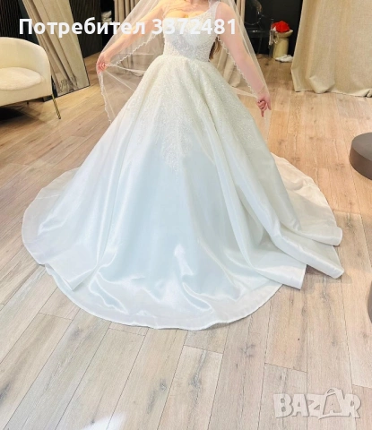 Бяла булченска рокля, снимка 3 - Рокли - 53761537