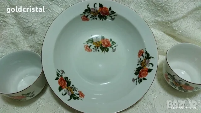 стар български порцелан купички и купа , снимка 3 - Антикварни и старинни предмети - 48829292