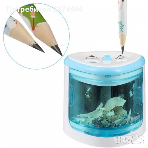 8004 Електрическа острилка за моливи с два отвора, снимка 3 - Ученически пособия, канцеларски материали - 35764115