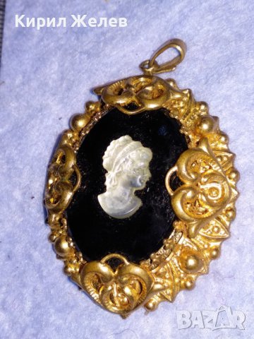 СТАРИННА ПОЗЛАТЕНА БРОНЗОВА КАМЕЯ ВИКТОРИАНСКИ СТИЛ ЮВЕЛИРНА РЪЧНА ИЗРАБОТКА РЕТРО БИЖУ 36462, снимка 16 - Антикварни и старинни предмети - 39944929