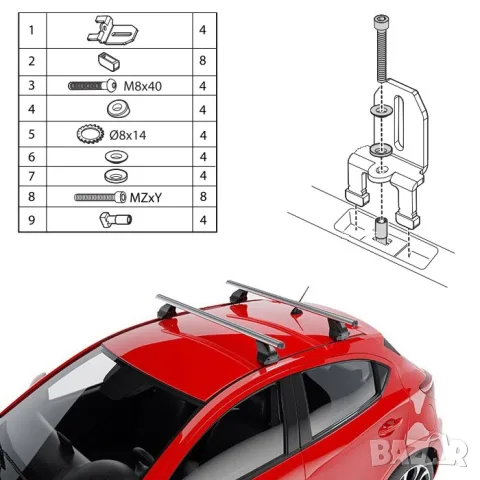 Захвати Menabo Delta за Mercedes A-Class 2012+, B-Class 2011+, CLA-Class 2018+ и GLE, снимка 3 - Аксесоари и консумативи - 56298241