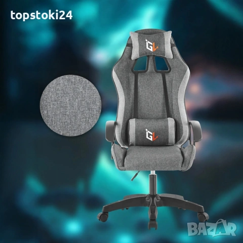 Ергономичен геймърски офис стол с лумбална и шийна опора – комфорт за игра и работа без умора, снимка 7 - Столове за офис - 53223806