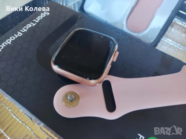 Смарт Часовник 42мм Розово Злато (Запазен, НО с Нужда от Ремонт), снимка 3 - Дамски - 52796860