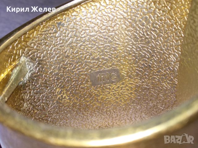 СТАРА ПОЗЛАТЕНА МАРКОВА MNG МОДНА МЕДНА АРТ ГРИВНА 7278, снимка 5 - Гривни - 41269226
