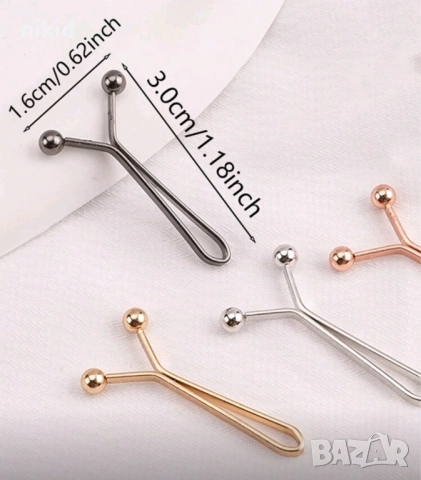 Приспособление клипс фиба щипка за свиване на дреха панталони панталон дънки клин дрехи крачол ръкав, снимка 5 - Други - 52217476