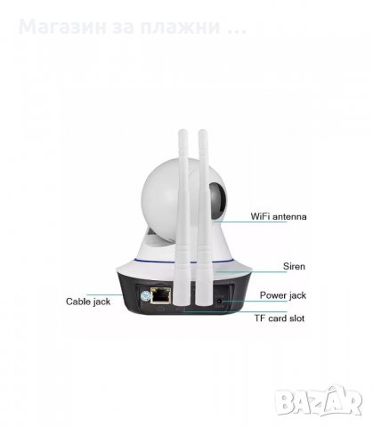БЕЗЖИЧНА ВЪРТЯЩА КАМЕРА БЕБЕФОН WIFI - код  1950, снимка 6 - IP камери - 34236051