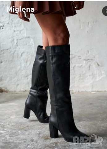 Дамски ботуши на ток 