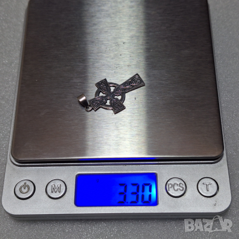 Келтски Сребърен Кръст(проба 925)-3,30 грама, снимка 9 - Колиета, медальони, синджири - 44635887