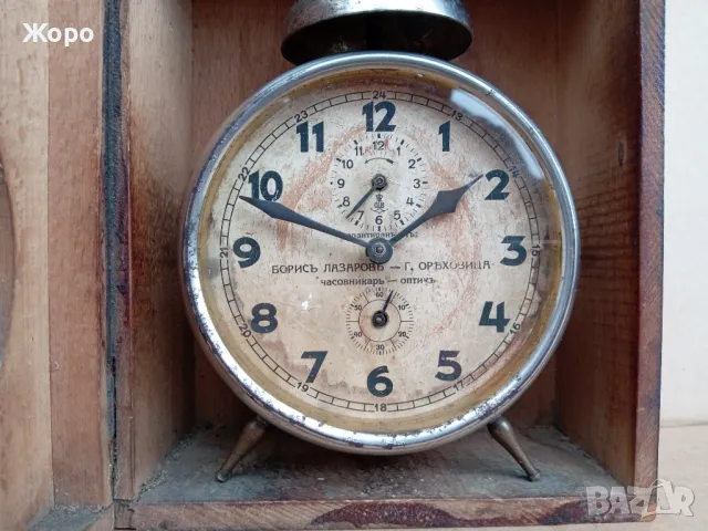 Густав Бекер GB будилник с кутия Gustav Becker, снимка 5 - Антикварни и старинни предмети - 48989089