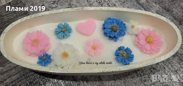 Ръчно изработена керамика с ароматна свещ със соев восък 