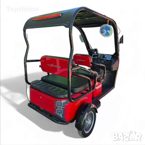  Електрическа Триколка С Покрив и камера за задно виждане, снимка 5 - Мотоциклети и мототехника - 41941508