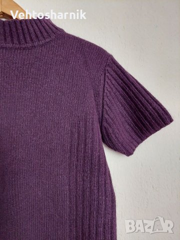 Дамски зимен пуловер/зимна блуза с къс ръкав в размер S-M, снимка 2 - Жилетки - 32235518