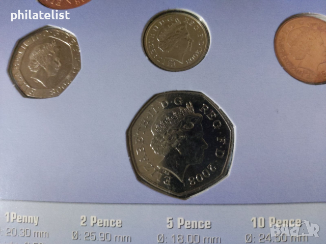 Комплектен сет - Великобритания 2008 , 6 монети , снимка 3 - Нумизматика и бонистика - 44536194