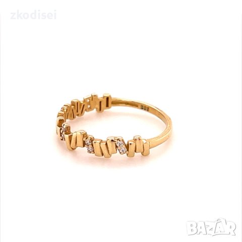 Златен дамски пръстен 1,60гр. размер:56 14кр. проба:585 модел:17778-6, снимка 2 - Пръстени - 41485987
