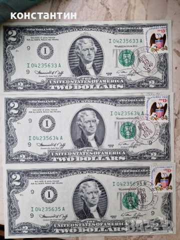 2 долара 1976г UNC юбилейни