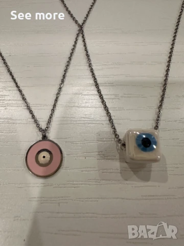 Колиета сет стомана с емайл, снимка 4 - Колиета, медальони, синджири - 50842407