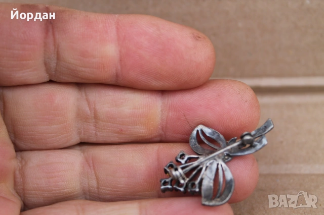 Дамска брошка с маркзити, снимка 5 - Пръстени - 53863089