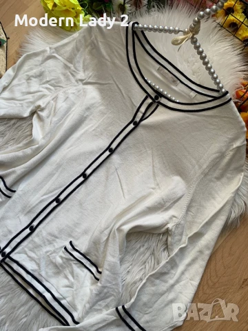 Бяла елегантна жилетка, снимка 2 - Жилетки - 50898978