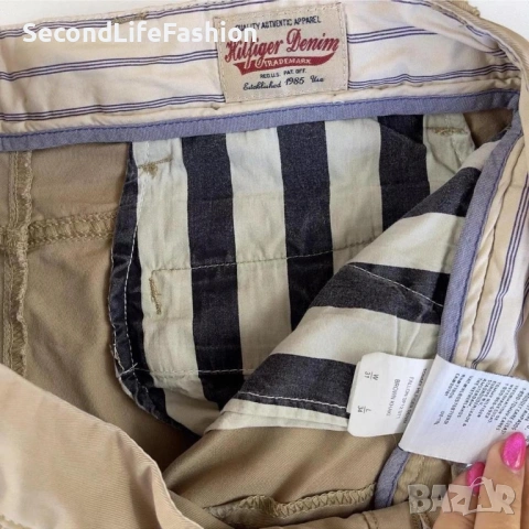 Мъжки панталон Tommy Hilfiger Chino размер W31 L34 бежов, снимка 7 - Панталони - 53118851