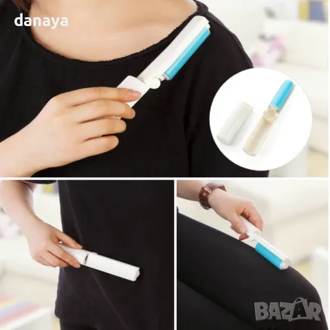 5524 Миеща силиконова ролка за обиране на косми по дрехи, снимка 4 - Мопове, кофи, четки и метли - 48402158