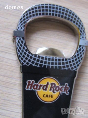Оригинален метален магнит-отварачка Hard Rock Cafe Флоренция,Италия, снимка 3 - Колекции - 41729371