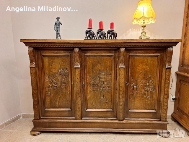 Комод, шкаф, бюфет с богата дърворезба 