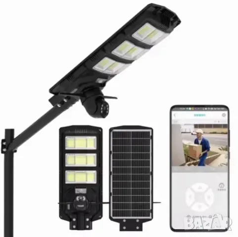 Коплект 2в1 Соларна лампа + камера 2х12MP WIFI или 4G 