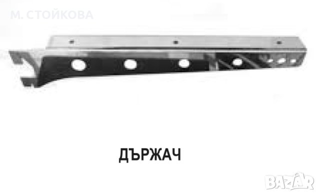 Рафт ПДЧ 120 см. за рондо с държачи, снимка 5 - Стелажи и щандове - 41418453