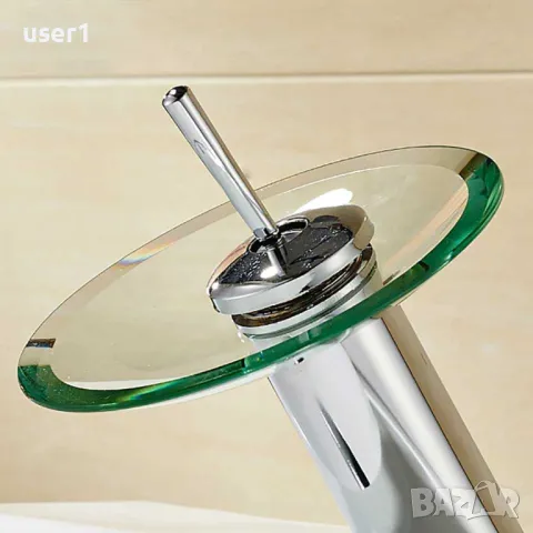 Стъклена мивка за баня в комплект със стъклена батерия, снимка 2 - Мивки - 50084253
