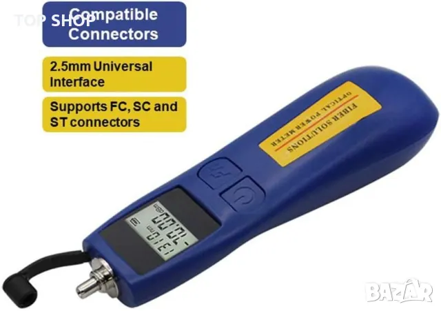Optical Power Meter -70 до +10dBm / Fiber light meter, снимка 5 - Гедорета - 49157086