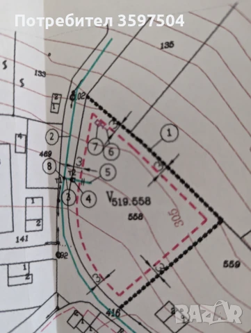 Парцел в регулация град Ловеч, в.з. Липака .1650 м2 . вода.
