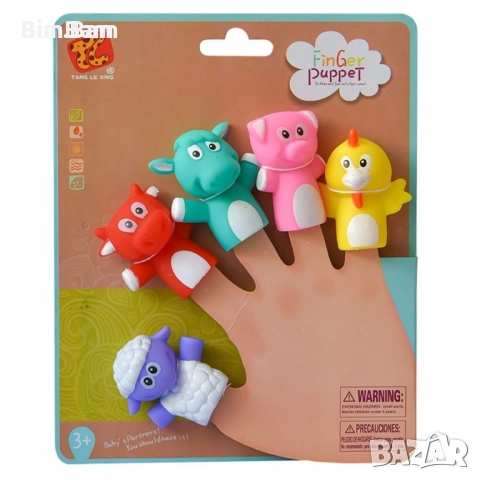 Игра за пръсти с животни от фермата FINGER PUPPET - различни модели
