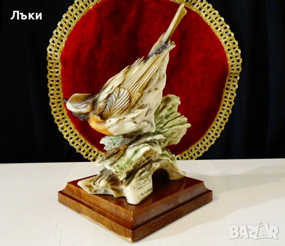 Порцеланова статуетка птица Дрозд,Capodimonte от R.Pennati. , снимка 5 - Антикварни и старинни предмети - 52900268