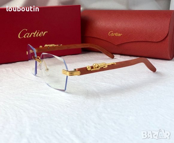 Cartier висок клас слънчеви очила Мъжки Дамски слънчеви с дървени дръжки, снимка 10 - Слънчеви и диоптрични очила - 41949038