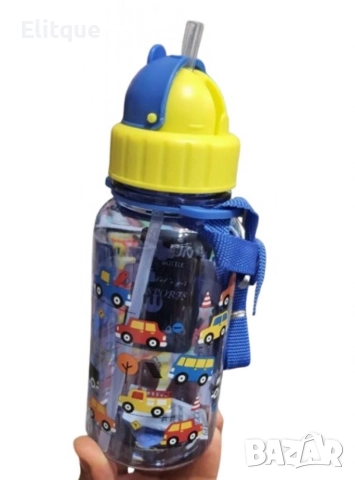 Цветна детска бутилка за вода с вградена сламка, снимка 4 - Други - 52840408