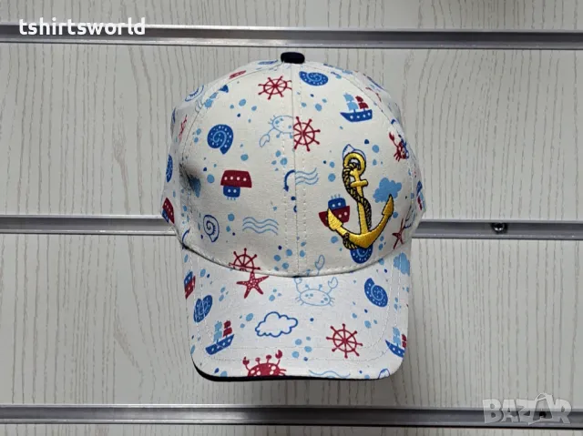 Нова детска шапка с козирка с Котва, моряшка, снимка 4 - Шапки, шалове и ръкавици - 47678721
