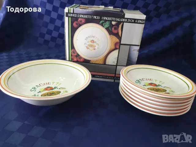 Италиански порцеланов сервиз за паста,спагети, снимка 7 - Сервизи - 48640626