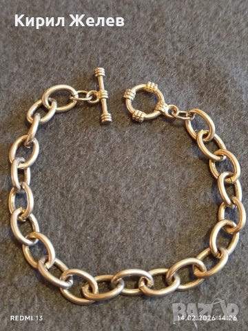 Класически модел гривна от неръждаема стомана закопчаване тип тогла 40783, снимка 6 - Гривни - 53475530