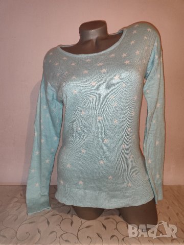Син пуловер р-р М, снимка 1 - Блузи с дълъг ръкав и пуловери - 42503957