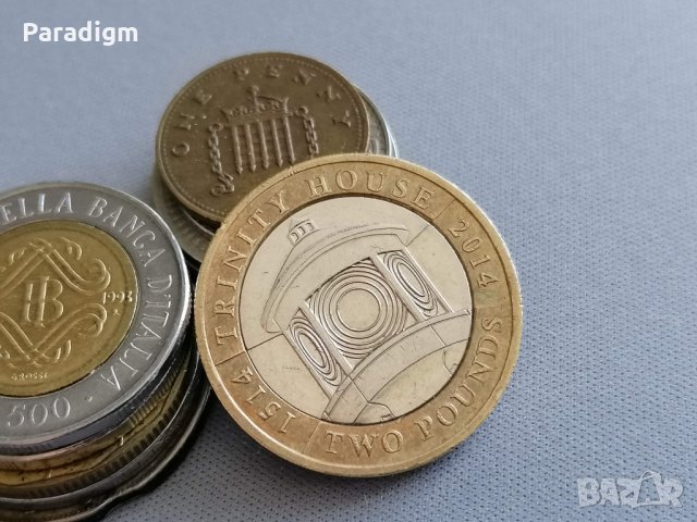 Монета - Великобритания - 2 паунда (юбилеен - Trinity House) | 2014г., снимка 1 - Нумизматика и бонистика - 35843768