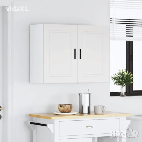 vidaXL Кухненски стенен шкаф Porto, бял, инженерно дърво, снимка 4 - Шкафове - 56148225