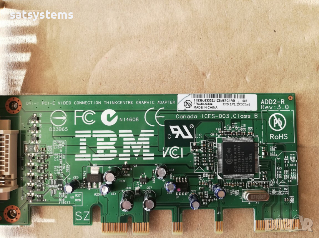 ADD2-R DVI-I Card IBM Thincentre PCI-E, снимка 6 - Видеокарти - 36163528